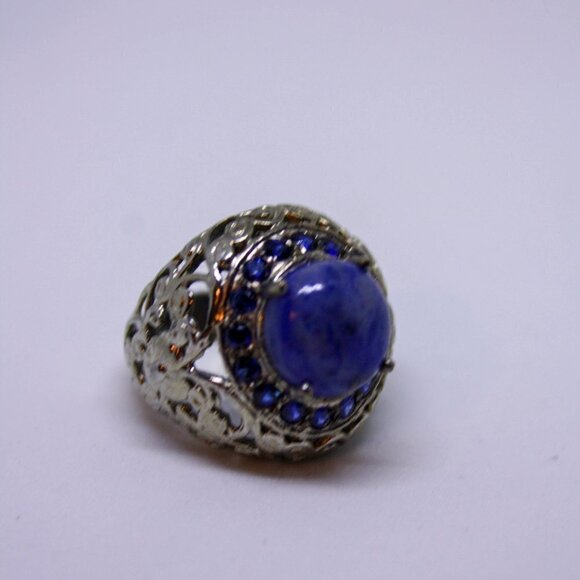 Karis Blue Stone Sterling Silver Filigree 6 - Picture 1 of 4